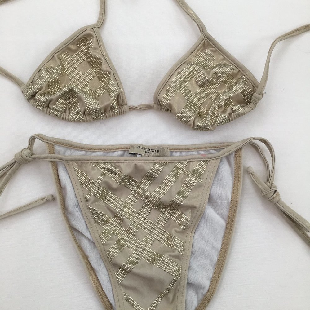Burberry two pcs. bikini gold studded